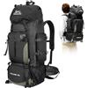 Axrye Zaino da arrampicata impermeabile 90 l per uomo grande zaino da viaggio con multi-scomparti, leggero e traspirante per campeggio, escursionismo e attività all'aria aperta