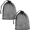 Gatuida Borsa Rete in Nailon 2 Unitá per Palline Sportive Design a Coulisse Elastico e Tasca a Rete Resistente per Vacanze Estive e Accessori Golf