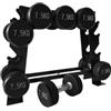 Generico Rastrelliera For Manubri Da Pavimento A 2 Livelli, Supporto For Pesi For Palestra Domestica, Capacità Di Carico 220 Libbre, Può Contenere 8-16, For Kettlebell/bilanciere