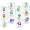 VILLCASE 12 Pezzi Adesivi Mensili per Stickers per Fotografie Decorativi e Pratici per Memorizzare Progressi Del per Feste e Speciali