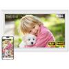 Yalilia FRAMEO - Cornice digitale da 64 GB, 15,6 pollici, colore bianco, FHD 1920 x 1080P, IPS, touch screen, per auto, per condividere foto e video istantaneamente