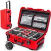 NANUK 935 Pro Photo Kit - Valigia rigida impermeabile per fotocamera, con divisori imbottiti e ruote, 56 x 36 x 23 cm - Antipolvere e resistente agli urti, bagaglio a mano (Rosso)