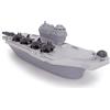 Toyland® Set di gioco militare portaerei con 4 aerei da combattimento staccabili - Nave da guerra grigia galleggiante per acqua - Giocattolo per piscina e bagnetto - Età 3+