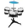 Gralara Batteria per Bambini Set Percussione Giocattolo Musicale Strumento Ritmico Educativo Materiali Resistenti Adatto a Gioco E Apprendiment, Nero