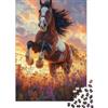 KEZXWCBMN Cavallo al Galoppo Paesaggio Autunnale Puzzle 1000 Pezzi Puzzle per Adulti Puzzle Carta Relax Focus Decorazione Famiglia Regalo Festivo 38x26cm/1000pcs