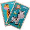 Gogogmee Puzzle in Legno per Educativo Zebra e Giraffa Gioco Montessori per Sviluppo Abilità Manuali e Coordinazione Occhio-mano Sicuro e Durevole per Ragazzi e Ragazze Preschool