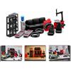 NUEIOVRW 1/64 Diorama Garage Modello Illuminazione a LED Città Auto Showroom Parcheggio Scena Display Scale 1/64 Diecast Garage Display Case per Modelli Auto Scene Display Workshop Diorama (Kit di riparazione