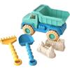 Generic Giochi di sabbia per bambini - Kit da gioco da spiaggia con autocarro con cassone ribaltabile, pala, rastrello, 2 per castelli di sabbia, costruzione leggera, design divertente | Set di attivit