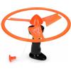 Generico Disco Volante Grande Giocattolo Carica a Corda Ufo Volante Giocattolo Elica Volante Giocattolo con Lanciatore Elica Volante Bambini Gioco a elica Power Spin Gioco di Volo per Bambini Rotore 25cm (A)