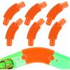 Sinbana 6pz Connettori per Pista per Hot Wheels, Connettore Pista Curva a 45 Gradi Kit di Montaggio Macchinine Giocattolo Compatibile con Hot Wheels (Arancione)
