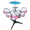 Gralara Batteria per Bambini Set Percussione Giocattolo Musicale Strumento Ritmico Educativo Materiali Resistenti Adatto a Gioco E Apprendiment, Rosa