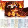 Byhoo DM - Set di 2 ombrelli a scala di gioco per D & D, Inferno Inferno e combattimento dei draghi, impermeabile, riscrivibile, formato A4, compatibile con 5E