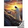 XRUGTKIHZTWF Pastore con Pecora Puzzle 1000 Pezzi Gioco di Puzzle 1000 Pezzi Carta per Adulti Tramonto su Montagna Puzzle per Famiglia Relax Casa Decorazione Regalo 70x50cm/1000pcs