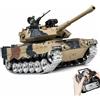 AoreSpty Carro Armato Telecomandato Leopard 2A 1:18 Cingoli Metallo - Fumo Suono 2.4GHz Rotazione 360° | Tank RC Militare Regalo Bambino 8 Anni