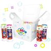 Bubble World - Bolle di Sapone Sonic per Bambini - Gadget Compleanno e Giochi Bambini a Tema Sonic - Tubetti Bianchi con Soffiatore Rosso - Confezione da 12 Pezzi da 60 ml - Made in Italy