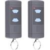 Wvoillty Trasmettitore manuale compatibile con Hörmann, 868,3 MHz, apriporta del garage per Hörmann HSE2-868, HSM4-868, HS4-868, 2 canali, confezione da 2