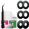 Eonpam Vetro Fotocamera 2 Pezzi per Samsung Galaxy A25 A256 | Qualità originale lente fotocamera lente posteriore ricambio HD camera glass con kit riparazione.