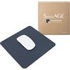 SenseAGE Tappetino per mouse sottile per casa/ufficio, per computer portatile e desktop, tessuto senza cuciture, base antiscivolo, compatibile con mouse laser e ottico, 22 x 22 cm, blu