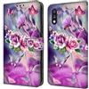 BLOTECH Custodia para LG K22 Cover Portafoglio,per LG K22 Custodia 3D Pittura Colorata Wallet Case Retro a Libro Protettiva Custodia Magnetica Flip Cover,Butterflies love flowers