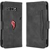 BaiFu Cover per ASUS ROG Phone 3 ZS661KS, Custodia Portafoglio Pelle Sintetica con TPU, Supporto Stand, Slot per Schede e Protezione Integrale Adatto per ASUS ROG Phone 3 ZS661KS Cellulare, Nero