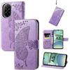 JIUNINE Custodia Protettiva per Redmi A5, Cover Libro PU Pelle Antiurto Portafoglio con Design Farfalle 3D, Slot per Carte, Supporto Stand Regolabile, Chiusura Magnetica, Viola