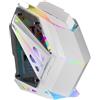 Mars Gaming MARSGAMING MC-TITAN, Case Gaming RGB XXL ATX, Doppia Striscia LED e Illuminazione Frontale ARGB, Hub di Illuminazione + Comando, Compatibile Schede Madri ARGB, Supporto Raffreddamento Liquido, Bianco