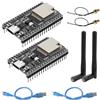 AYWHP ESP32-DevC - Scheda di sviluppo a 38 pin AYWHP 2 pezzi NodeMCU per ESP-WM-32D WLAN WiFi con antenna e cavo WiFi+Bluetooth USB-C compatibile con Arduino