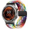 GIOPUEY Cinturini Magnetica Compatibile con Oppo Watch X3, Cinturino in Morbido Nylon Intrecciato [Unisex] [Traspirante] - Colourful-B