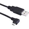 LARRITS 5M Cavo di ricarica micro USB 90 gradi angolato per auto dashcam dash cam Sistema di navigazione GPS (Micro USB 5M Right Angle)
