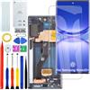 HLYGZX OLED - Display LCD per Samsung Galaxy Note 10+ Plus 4G N975F N975U N9750 N975U1, kit di riparazione (nero con cornice, con impronte digitali, schermo curvo)
