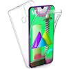 COPHONE® - Cover compatibile con Samsung Galaxy M31, trasparente, 360, protezione integrale anteriore morbida + posteriore rigida. Custodia touch a 360 gradi.