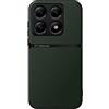 Kepuch Cover per Xiaomi 14T Pro - Custodia Case Piastra Metallica Incorporata Litchi Grano - Verde