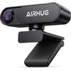 AIRHUG Webcam USB 4K UHD senza microfono 16 MP Sensore Sony, copertura privacy per riunioni sicure - PDAF Fast Focus, FOV oro 63°, correzione automatica della luce, telecamera streaming (senza audio