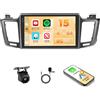 Hikity 4+64GB Android 15 Autoradio per Toyota RAV4 2013-2019 con Wireless Carplay Android Auto, 10 Pollic Incell-Schermo Tattile Supporto Bluetooth/GPS/WiFi/FM/RDS+Retrocamera+MIC