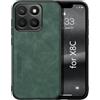 Kepuch Silklike Cover per Honor X8C - Custodia Case Piastra Metallica Incorporata - Verde