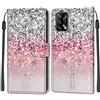 Feyten Cover per Oppo A74 4G/F19 4G, Custodia in Pelle Oppo A74 4G/F19 4G, Flip Custodia Pelle PU con [Magnetica][TPU Antiurto][Supporto Stand] Cover a Libro Portafoglio Wallet Case (Bling)