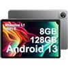 KINGRID KINGIRD Tab70 WiFi Android 13 Tablet, 11 Pollici Tablet, 16(8+8) GB RAM & 128GB ROM & 1TB TF, 6580mAh