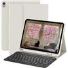 ZOPSGYU Custodia con tastiera per iPad 11 generazione A16/10 generazione (11/10.9 pollici 2025/2022), layout QWERTZ tastiera wireless rimovibile Bluetooth custodia per iPad di 10° generazione, colore