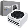 Vetroo Alimentatore bianco da 1000 W ATX 3.0 Ready Dual PCIe 5.0, 80 Plus Gold Full Modular, dimensioni compatte, condensatori giapponesi a 105 °C, modalità Eco con ventola FDB da 120 mm, per PC da