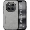 Kepuch Silklike Cover per Honor Magic 7 Pro - Custodia Case Piastra Metallica Incorporata - Grigio
