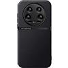 Kepuch Cover per Xiaomi 14 Ultra - Custodia Case Piastra Metallica Incorporata Litchi Grano - Nero