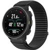 GIOPUEY Cinturini Compatibile con SUUNTO Nautic S, Nylon Traspirante Sport Loop Cinturino in Morbido Nylon Intrecciato Strap Band - Black