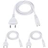 kwinfei 3 Pezzi Cavo di Alimentazione IEC 320 C7 2 Poli Euro 1,5M, Compatibile con PS5/4/3, Series X/S, TV LED, Lettori DVD/CD, TV Sky Box, 1,5m Lunghezza Pratica e Flessibilità