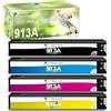 Jettruemedia 913A cartuccia d'inchiostro Compatibile con HP 913 A Multipack Cartucce d'inchiostro Compatible per HP PageWide Pro 377dw 377dn 352dw 352dn Pro 477dw 577dw 452dw 477dn 452dn 577z 552dw MFP P57750dw
