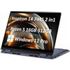 ist computers Dell Inspiron 14 7445 7440 2-in-1 Laptop, 14 FHD+ Touchscreen, AMD Ryzen 5 8640HS, 16GB DDR5 RAM, 512GB SSD, AI Copilot per creatori, designer e studenti, tastiera retroilluminata, Windows 11 Pro