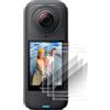 LOLANIUT Confezione da 3 pellicole protettive in vetro temperato per Insta360 X4 Air, pellicola protettiva Ultra HD 9H, fotocamera antigraffio per accessori Insta360 con bordo 2.5D, senza bolle