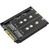 Gokeet SSD M.2 NVME 2 nel 1 e SSD Chiave B/Chiave su SFF-8639 U.2 con Staffa per Telaio - Conserva L'SSD MSATA Come unità SATA da 7 mm e 2,5 Pollici