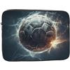 peiyeety Custodia protettiva per laptop con motivo a football e fulmini, borsa per il trasporto di computer portatile da 17 pollici