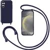 GoodcAcy Cover con Collana per Samsung Galaxy S26,Custodia Silicone Liquido con cordini,Custodie con Regolabile Collana Antiurto AntiGraffio Case con Laccio Tracolla per Samsung Galaxy S26,Blu