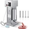 LEEVOT 304 Verticale Elettrico Regolabile in Velocità, Riempitore di Salsicce in Acciaio Inox, Capacità di 22Lbs/10L, 200W Argento